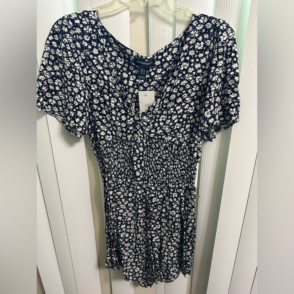 Floral Black Romper